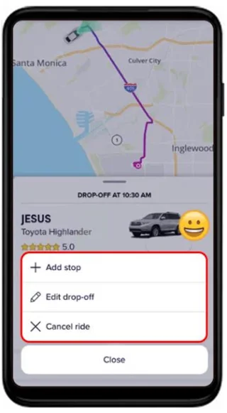 Как да отмените пътуване в Lyft