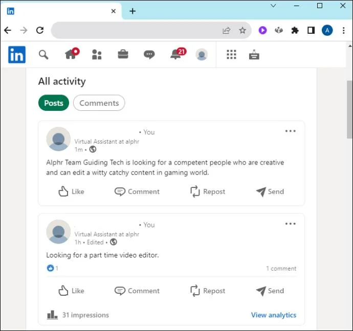 Πώς να διαγράψετε μια ανάρτηση από το LinkedIn