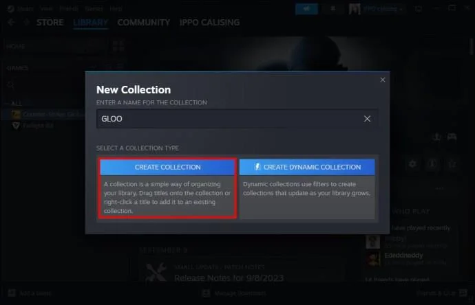Как да направите колекция в Steam