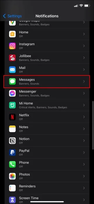 Как да скриете предупрежденията за IMessage
