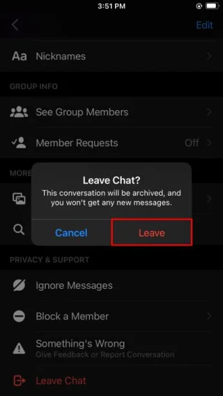 Как да напуснете група във Facebook Messenger