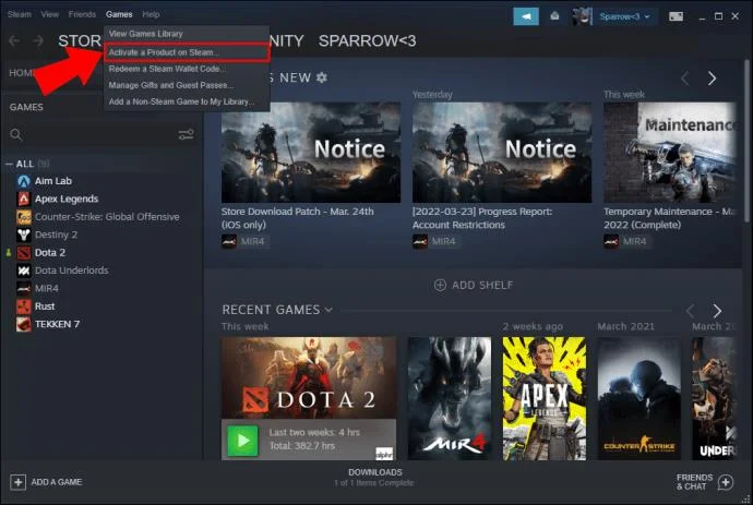 Jak koupit hry Steam s dárkovou kartou Amazon
