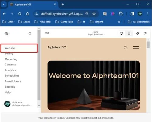 Как да добавите връзка в Squarespace