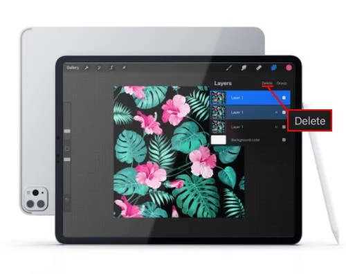 Kā Procreate izvēlēties vairākus slāņus