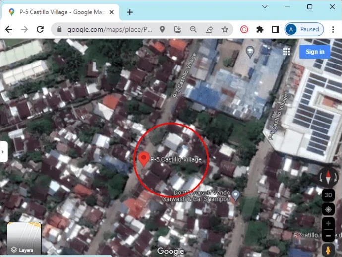 Защо къщата е замъглена в Google Maps?