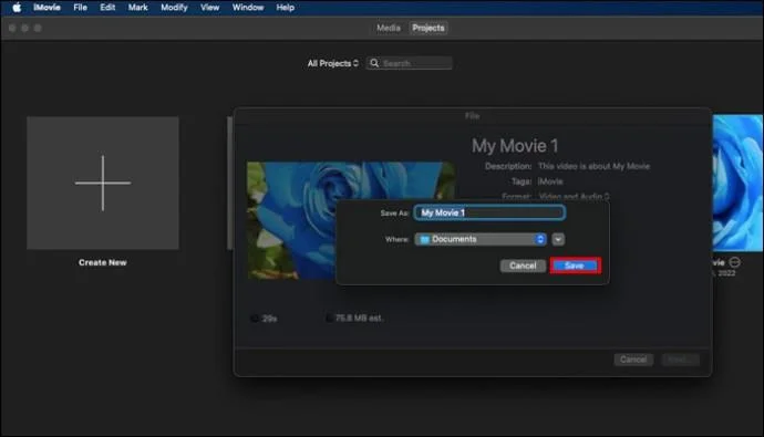 Πώς να αποθηκεύσετε ένα έργο στο IMovie