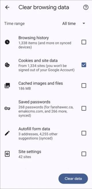 Как да изчистите бисквитките в Google Chrome