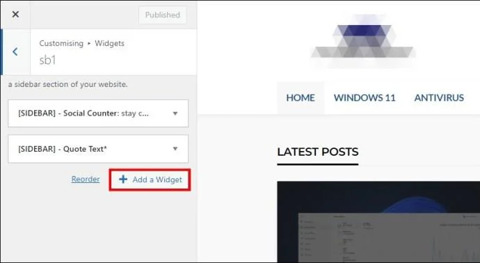 WordPress: Πώς να προσαρμόσετε την πλευρική γραμμή με γραφικά στοιχεία