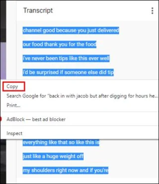 Как да получите препис на видеоклип в YouTube