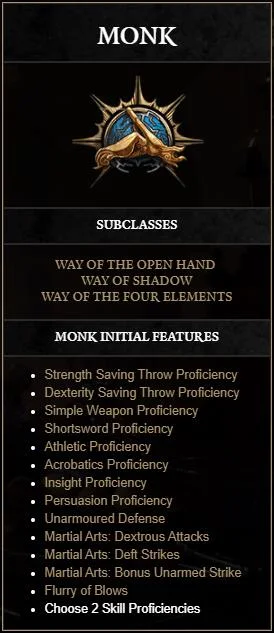 Όλες οι τάξεις στο Baldur'S Gate 3