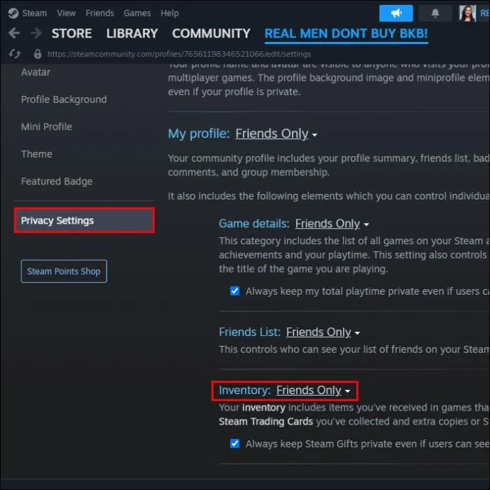 Как да направите профил частен в Steam