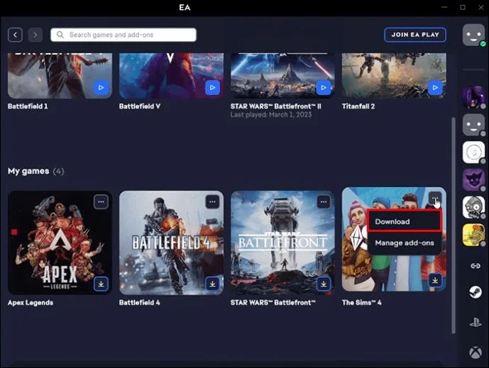 Jak změnit jazyk hry v aplikaci EA