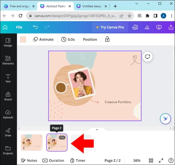 Как да направите текст да се показва при щракване в Canva