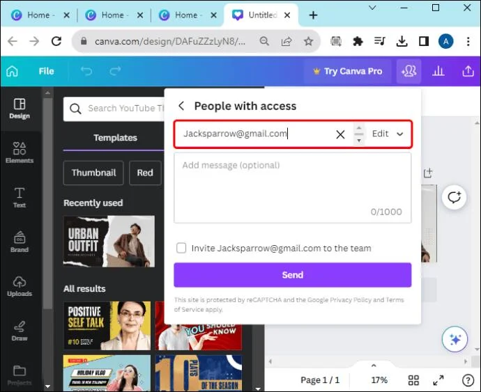 Как да споделите шаблон в Canva