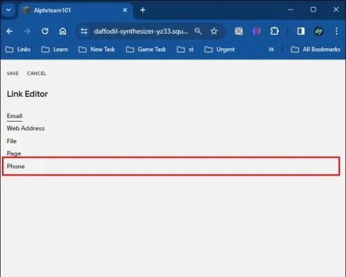 Как да добавите връзка в Squarespace