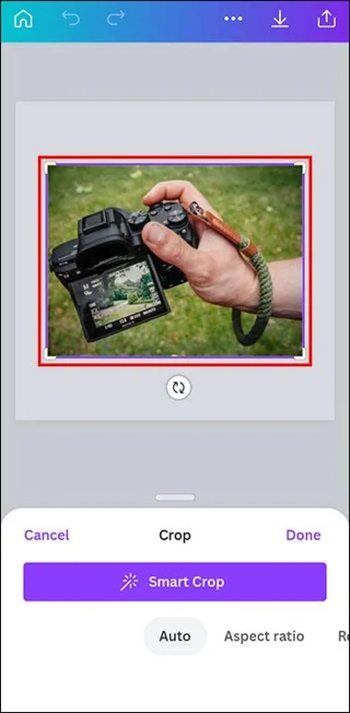 Как да добавите снимка към рамка в Canva