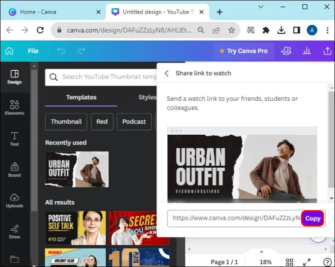 Как да споделите шаблон в Canva