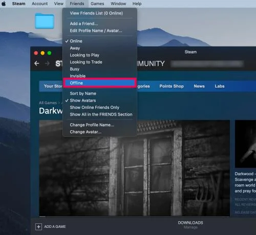 Как да се появите офлайн в Steam