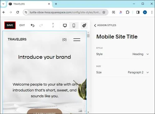 Как да промените името на уебсайт в Squarespace