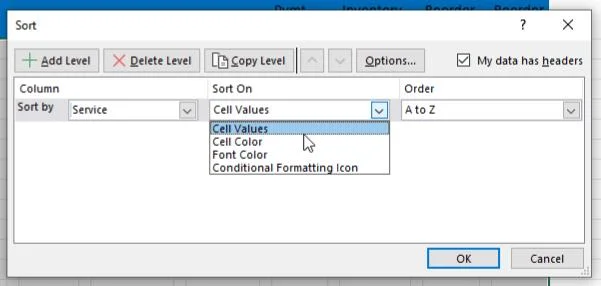 Как да сортирате в Excel