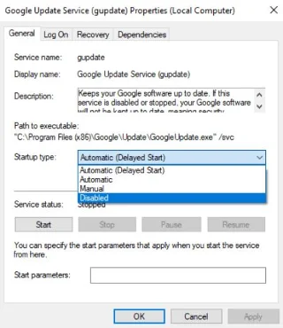 Как да деактивирате автоматичните актуализации в Google Chrome