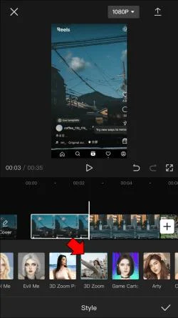 Πώς να χρησιμοποιήσετε το εφέ ζουμ με το CapCut