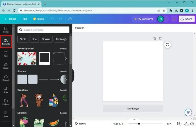 Как да добавите снимка към рамка в Canva