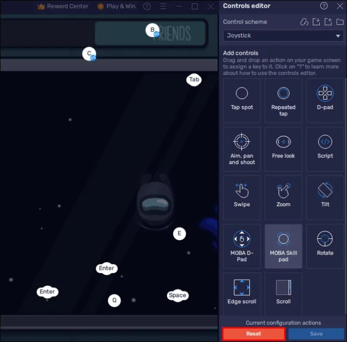 Как да скриете контролите в BlueStacks