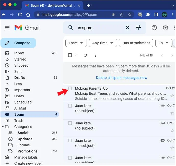 Как да спрете имейлите да отиват в спам в Gmail
