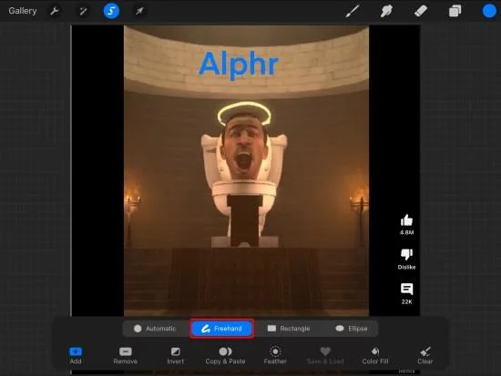 Kā izvēlēties un pārvietoties uz Procreate