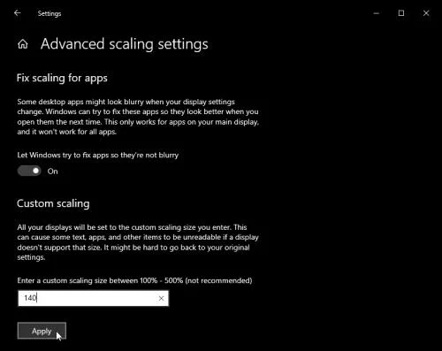 Hvernig á að stilla skjástærð í Windows 10