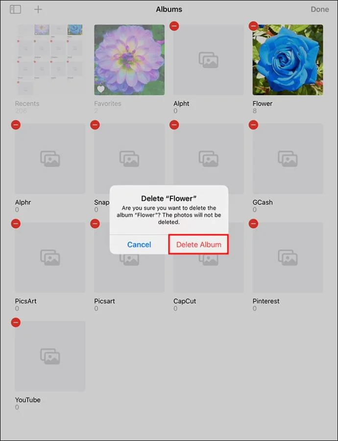 Как да изтриете албуми на iPad