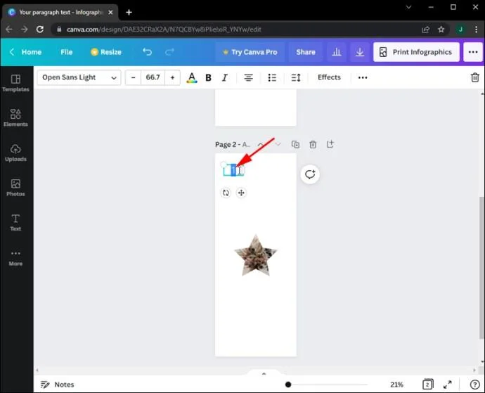 Как да добавите номера на страници в Canva