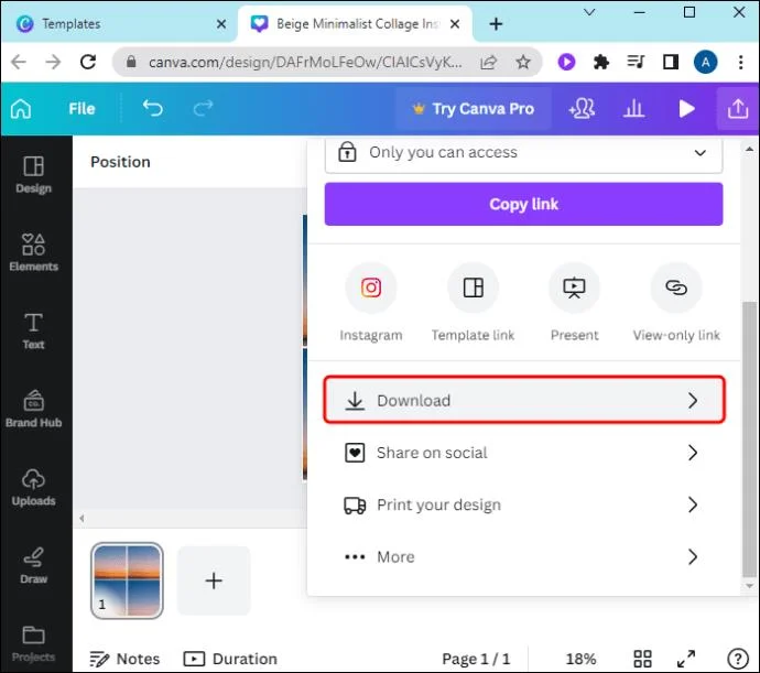 Πώς να φτιάξετε ένα κολάζ σε Canva
