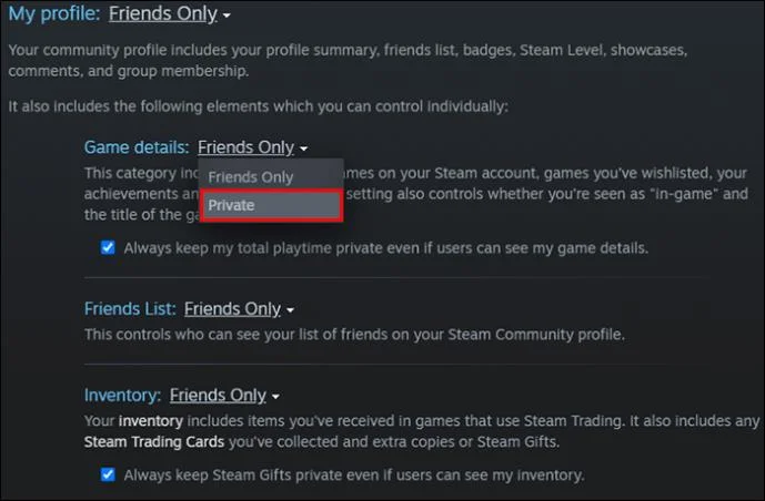 Как да направите профил частен в Steam