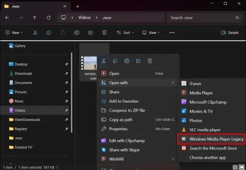 Hvernig á að spila .MOV á Windows