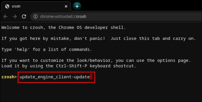 CROSH команди – ръководство за вашия Chromebook