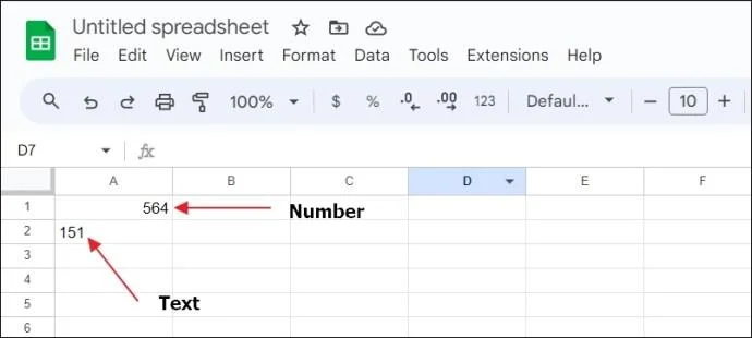 Hvordan konvertere tekst til tall i Google Sheets