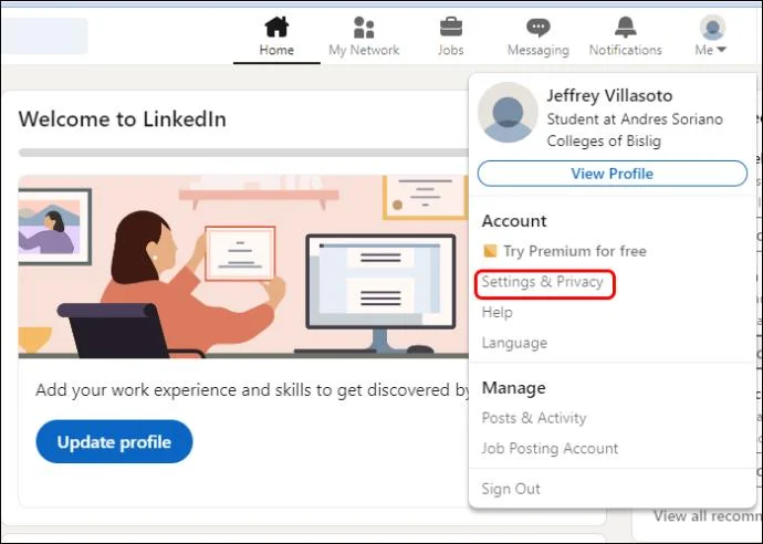 Как да промените основния имейл адрес на акаунт в LinkedIn