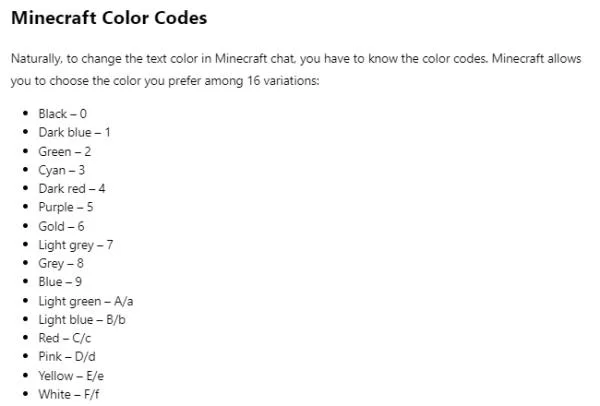 Kako promijeniti boju teksta u Minecraftu
