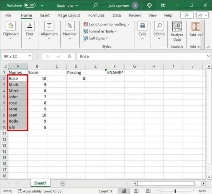 Как да разберете дали стойността е в списък в Excel
