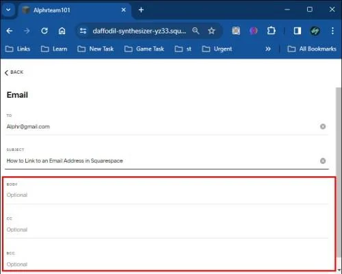Как да добавите връзка в Squarespace
