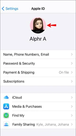 Как да зададете Memoji като Apple ID снимка