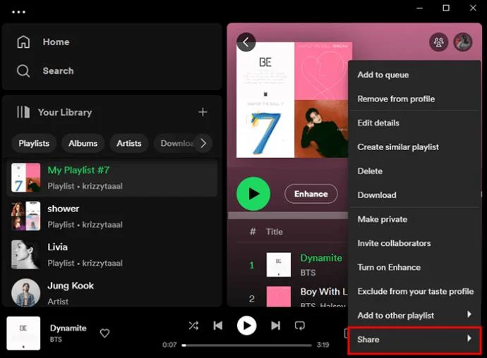 Как да добавите няколко песни към плейлист в Spotify