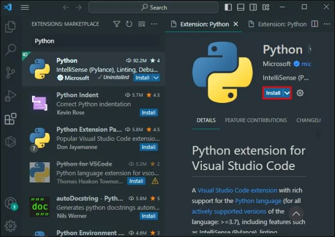 Как да инсталирате Pandas във VS Code