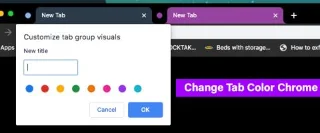 Как да промените цвета на раздела в Chrome