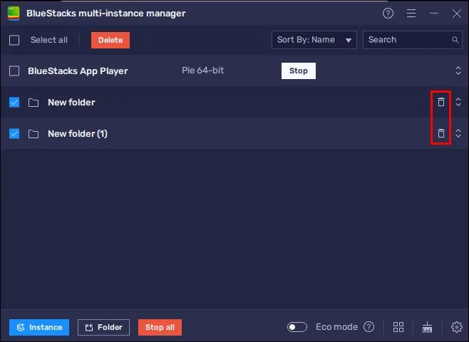 Как да изтриете главен екземпляр в BlueStacks