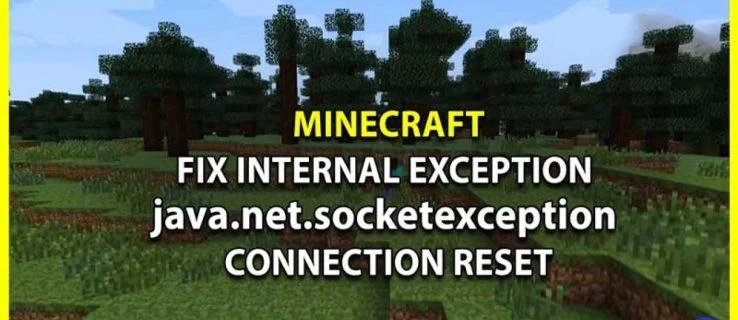 Πώς να διορθώσετε την εξαίρεση Internet Java.Net.Socketexception Επαναφορά σύνδεσης στο Minecraft