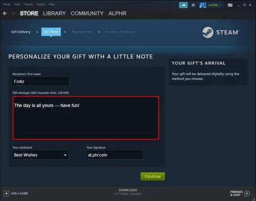 Jak darovat hru Steam