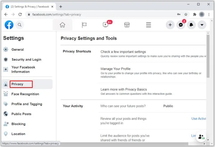 Sekretessinställningar Facebook
